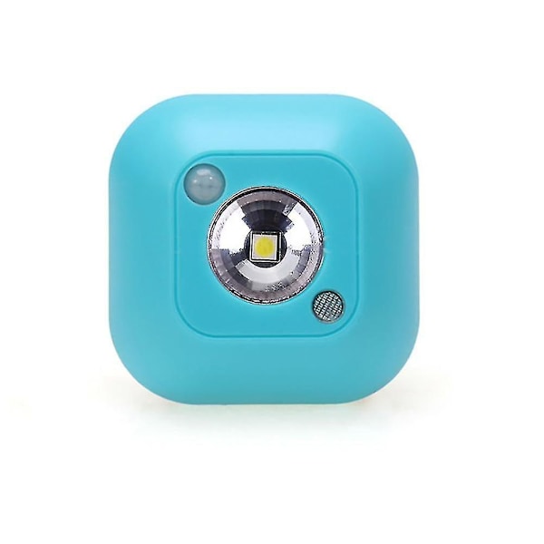 LED Sensor Nattlampa Dubbel Induktion Pir Infraröd Rörelsesensor Lampa Magnetisk blue