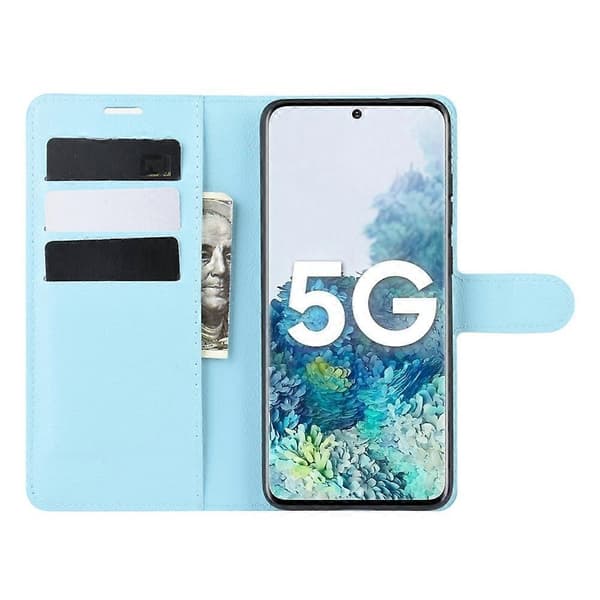 [LCS] Magnetisk lær Litchi Skin-deksel til Samsung Galaxy S20 FE 4G FE 5G S20 Lite S20 FE 2022 - Svart Multicolor Blue