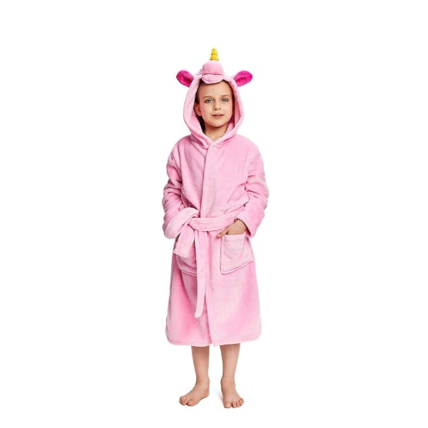 Reedca Girls Unicorn Robe Mjuk Huva Morgonrock Sovkläder Loungewear Presenter Till Flickor Toddler Barn Blå Tecknad film 11-12 Years