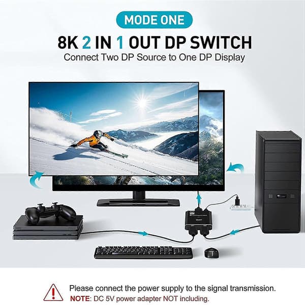 [LCS]Displayport1.4 Switch 8k Displayport Tovejs Splitter Switch Displayport Sqm 2x1 1x2 Display-