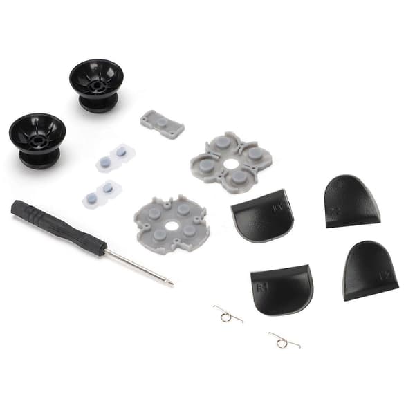 Kontroller Erstatningssett for PS5 Håndtak Konduktiv Gummipute Rocker 3D Plasthette L12 Erstatningsknapper Sett