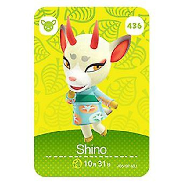 NFC Spilkort til Animal Crossing, Kompatibel Wii U-436 Shino