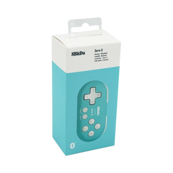 Turkos 8bitdo Zero 2 Bluetooth Gamepad För Switch/Windows/Mac/Android/Pie