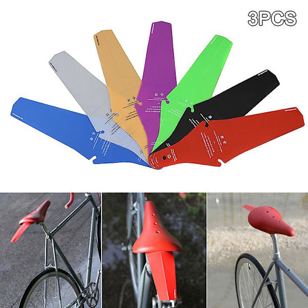 3 stk Sykkel Ass Saver Sykkel Bakskjermer Mudguard Mud Guard Vei Mtb