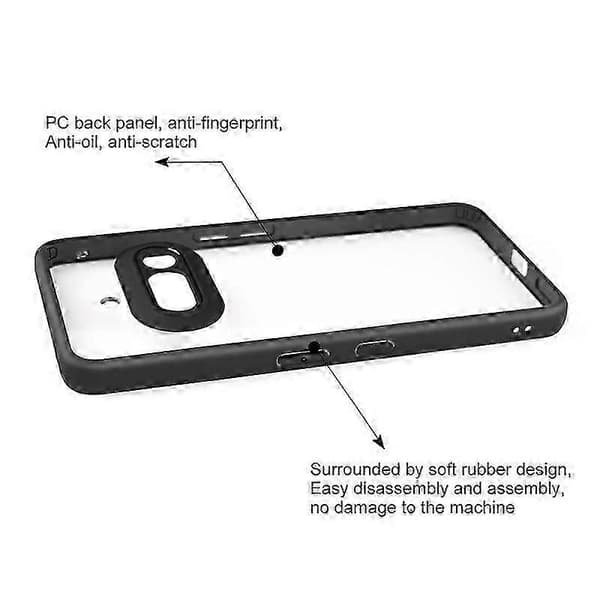 Frostat TPU Hybrid Transparent PC-telefonfodral Black For Nothing Phone 3a