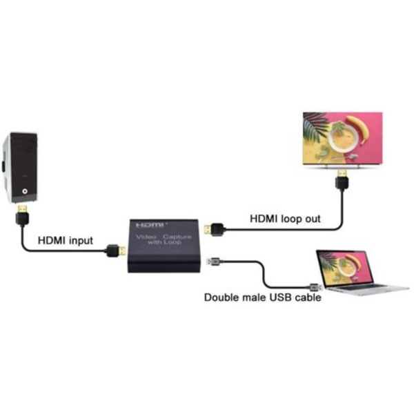 HDMI Video Capture Card, 4K 1080p Video Capture Enhed