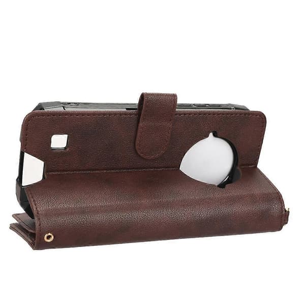 For Doogee S96 Pro Litchi Tekstur Glidelås Lær Telefonveske Brown