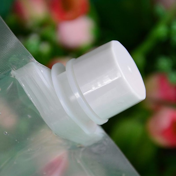 Vikbar 3l Dryckesbehållare Väska Sugmunstycke Transparenta Vattenförvaringspåsar För Camping Resor