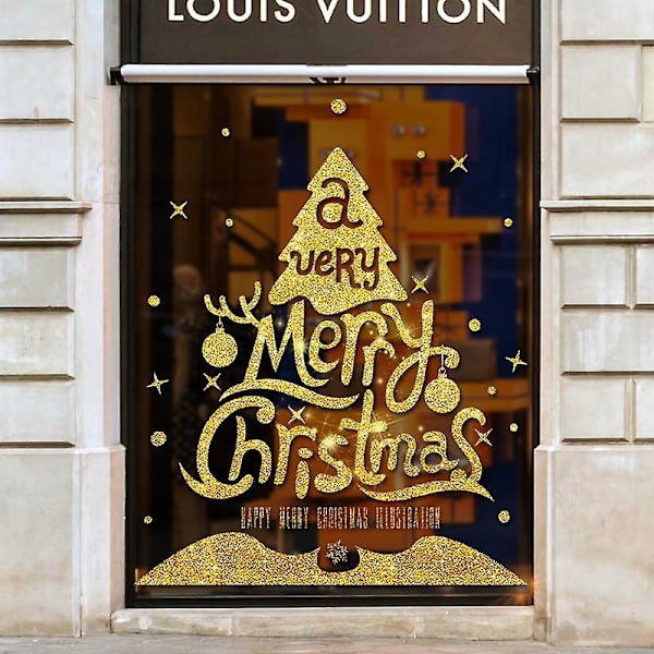 God Jul Fönsterdekor Köpcentrum Butik Glasdörr Dekoration