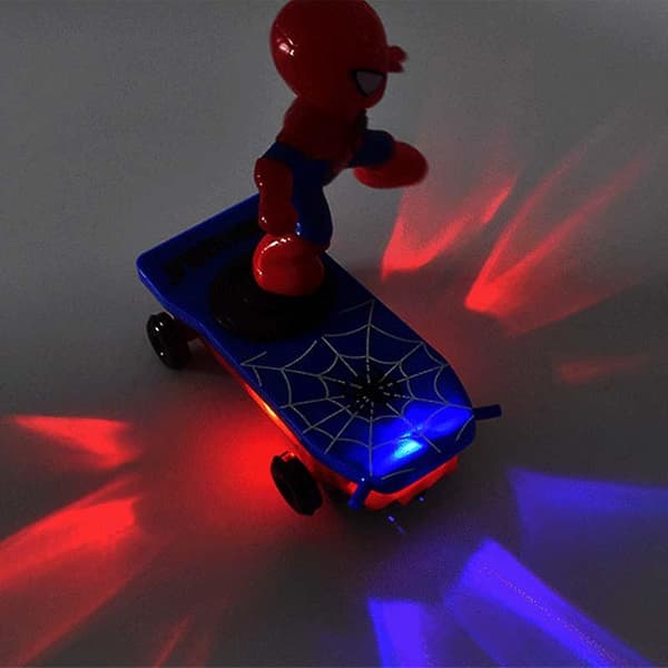 Elektrisk stuntleksak för barn, automatisk Spider-Man stuntbil, nyhet