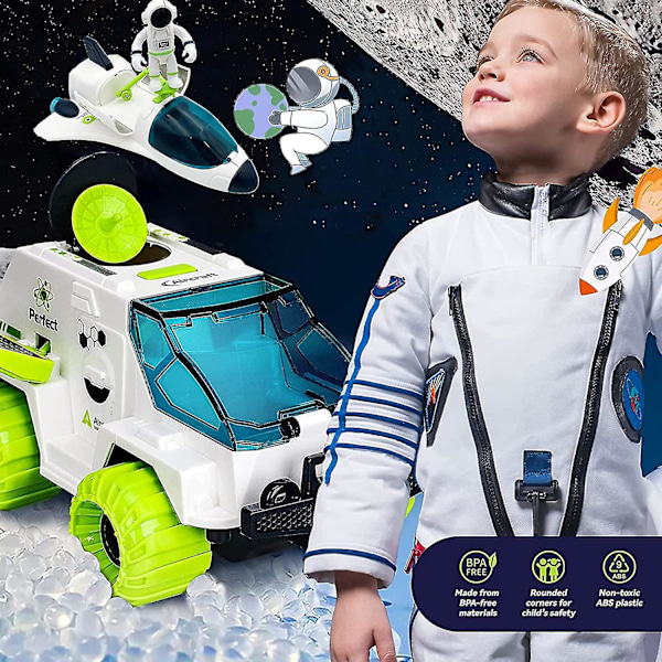 Rymdleksaker för barn 3 4 5 6 7 8 år gamla pojkar Rymdfärje Äventyr Astronaut Leksaker Rymdskepp Raket Rover STEM Leksak med