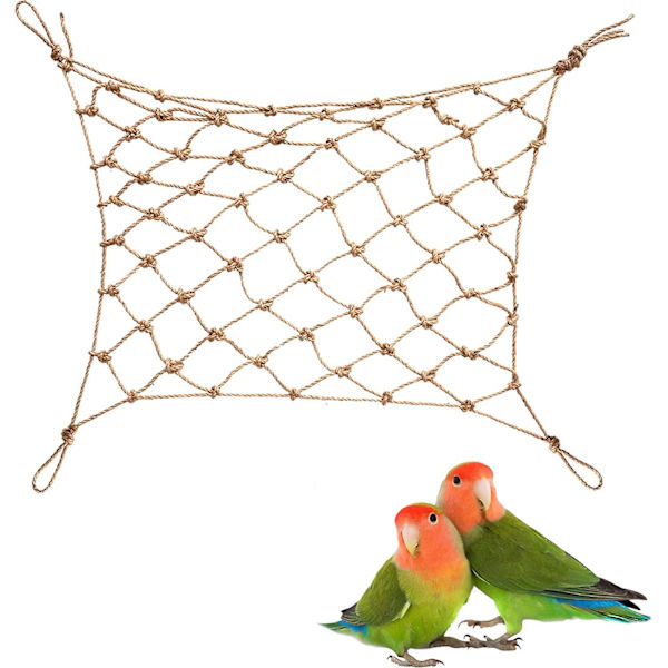 Papegoja fågel rep hängmatta gunga tjock tuggleksak klätternät hamparepsstege 30 x 20 cm