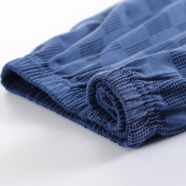 [LCS] Herr kort pyjamas set Man Sommar Tunna Bomullsbyxor Tryck Casual Hemmakläder V-ringning XXL