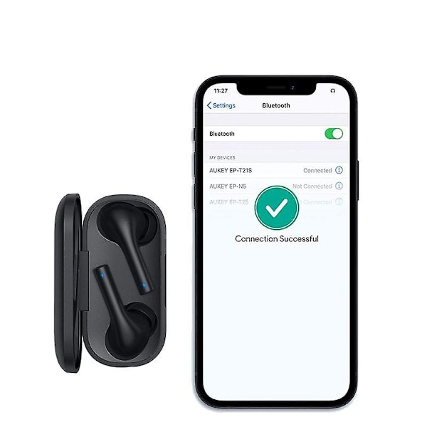 True Wireless Earbuds, Bluetooth 5 Hörlurar In-Ear med Laddning