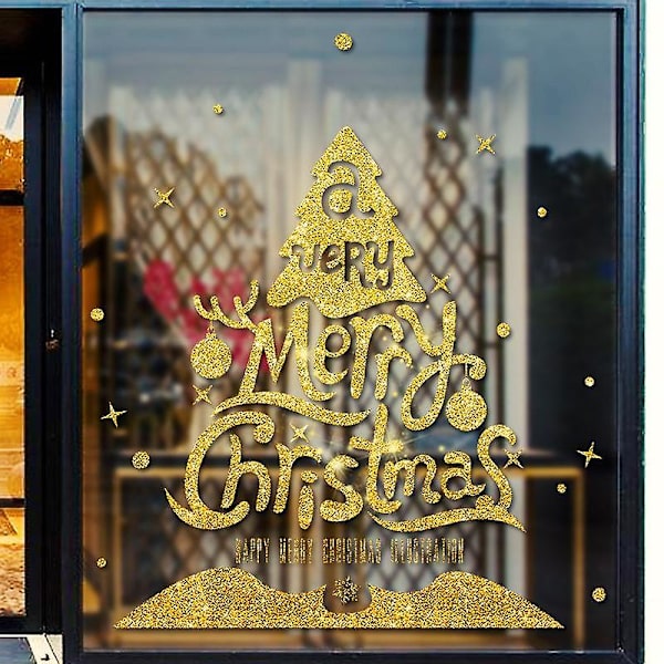 God Jul Fönsterdekor Köpcentrum Butik Glasdörr Dekoration