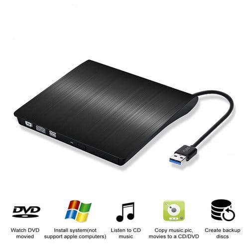 [LCS] Ekstern USB 3.0 Ultra Slim Bærbar DVD CD-brenner