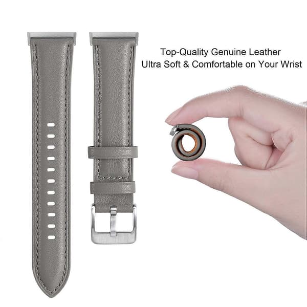 [LCS] Til Fitbit Versa 4/Fitbit Sense 2 Urrem Ægte Koskind Læder Armbånd Multicolor Style A