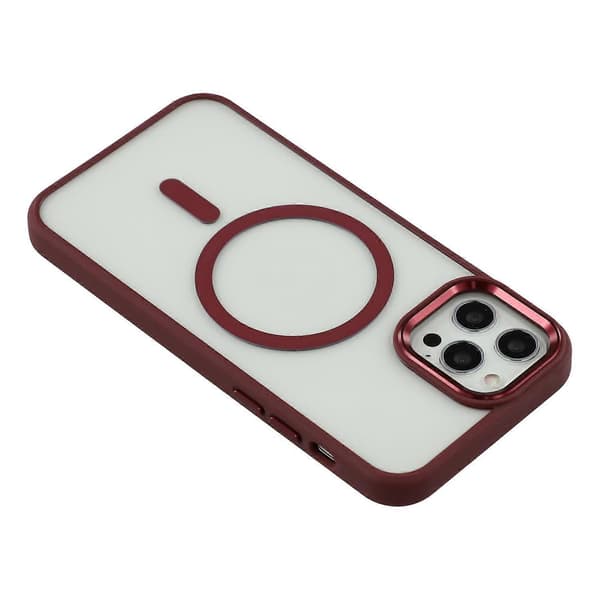 Fodral för iPhone 12 Pro Max kompatibelt med MagSafe Anti-Drop TPU PC-telefonfodral Plum Plum