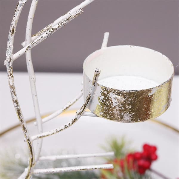 Borddekorasjon - Lysestake Juledekorasjon Hotell Restaurant Jernlysestake Dekorasjon For