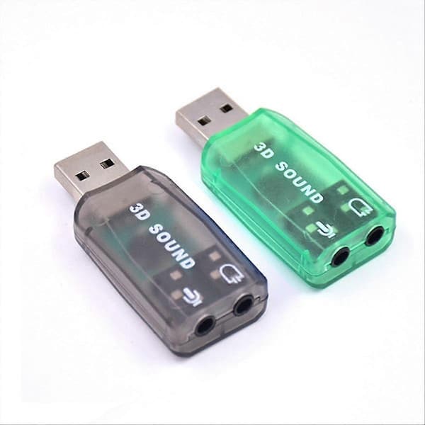 USB Eksternt Lydkort USB til 3,5 mm Stereo Audio Adapter Brun