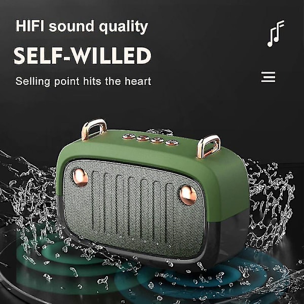 Cool Bærbar Bluetooth V5.0 Højttaler Lang Arbejdstid Højttaler