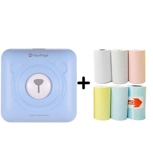 [LCS]Mini termisk printer A6 Peripage Bluetooth kompatibel med mobiltelefon wi