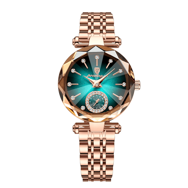 POEDAGAR Luksusur Top Mærke Mode Vandtæt Rustfrit Stål Diamant Dame Quartz Armbåndsur Montre Femme Smuk Blue Green
