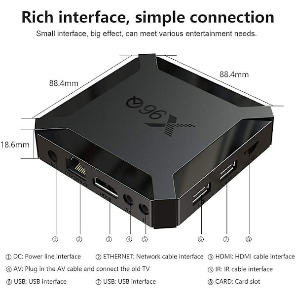 X96Q Android 10.0 Suoratoistomedia soitin 4K Neliydin TV-boksi Kaikki