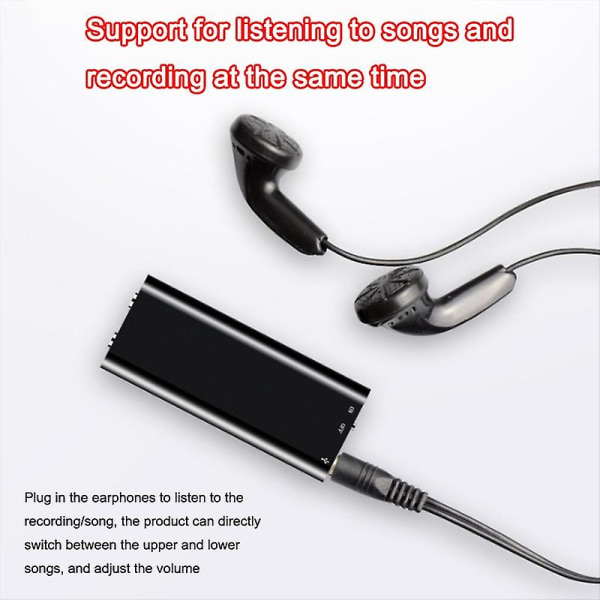 32gb Mini USB Pen Röstinspelare Digital Röstinspelare Med Mp3 Playe-inspelare Digital Micro Audio Ljudinspelningsenhet