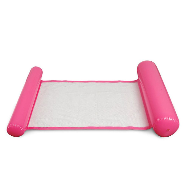 Uppblåsbar Vattenhängmatta Flytande Säng Loungestol Drifter Pool Strand Flytmadrass För Vuxna Pink