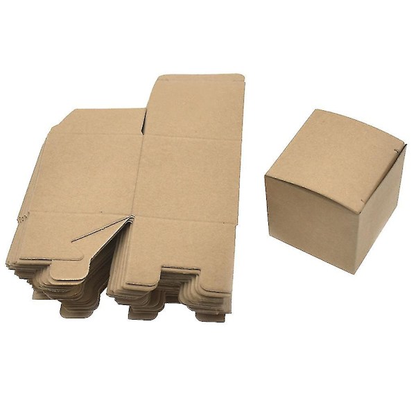 Kraftpapirboks, sammenleggbar godteriboks, julebryllupsgodteriboks c