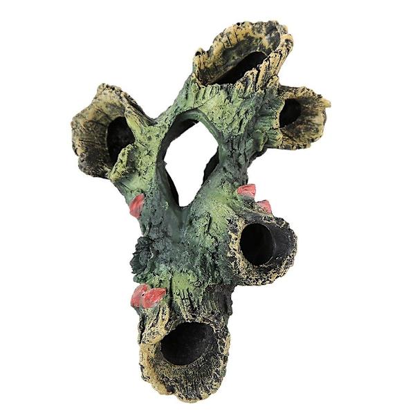 Akvarium Landskapsforming Resin Steinur Turtle Reptil Habitat Dekor Ornament Reptiler