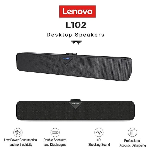 TV Soundbar Trådbunden och Bluetooth-version Hemmabio Surround för PC Teater TV Minihögtalare (Svart)