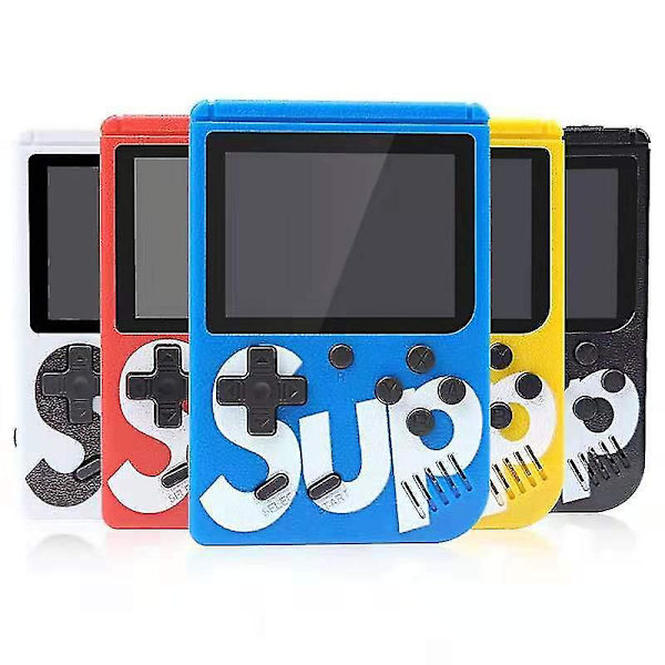 Retro bærbar mini håndholdt videospillkonsoll 8-bit 3.0 tommers farge LCD barn spiller innebygd 400