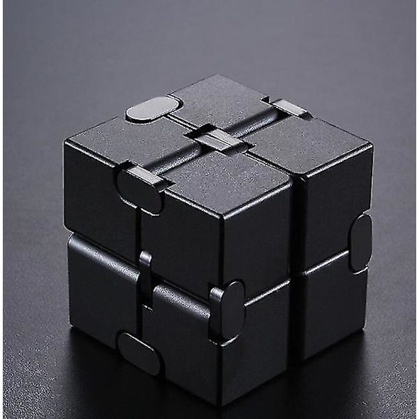 Stressreducerande Infinity Cube Portabel Dekompressionsleksak black