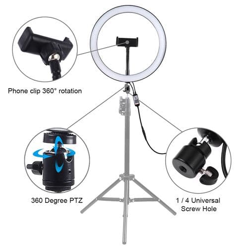 [LCS] Tommer Ringlys Med Telefonhovedholder 8 Lystilstande