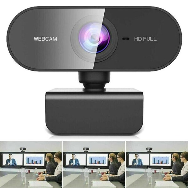 Webbkamera med mikrofon Full HD 1080P strömmande kamera för fönster