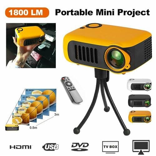 [LCS] Mini Full HD 1080P LED-videoprojektor Kompatibel med hemmabio