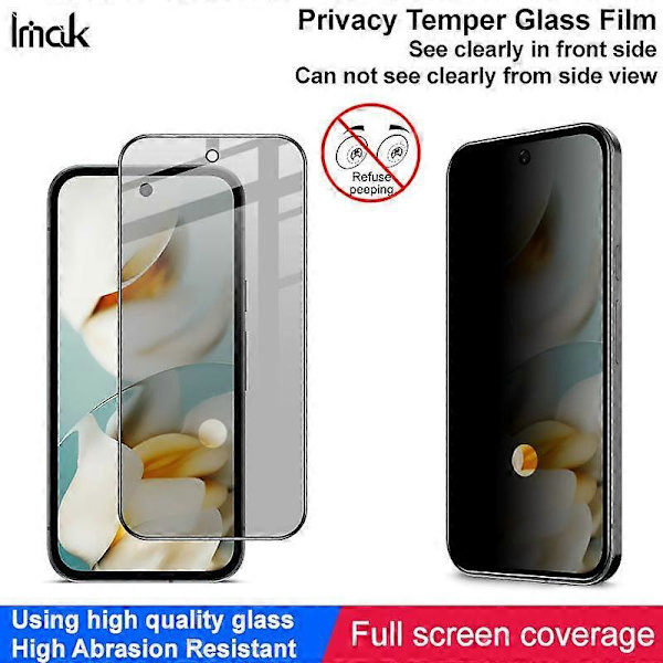 [LCS]imak Sekretess Härdat Glasfilm, Stöder Fingeravtrycksupplåsning Not Specified For Google Pixel 9a
