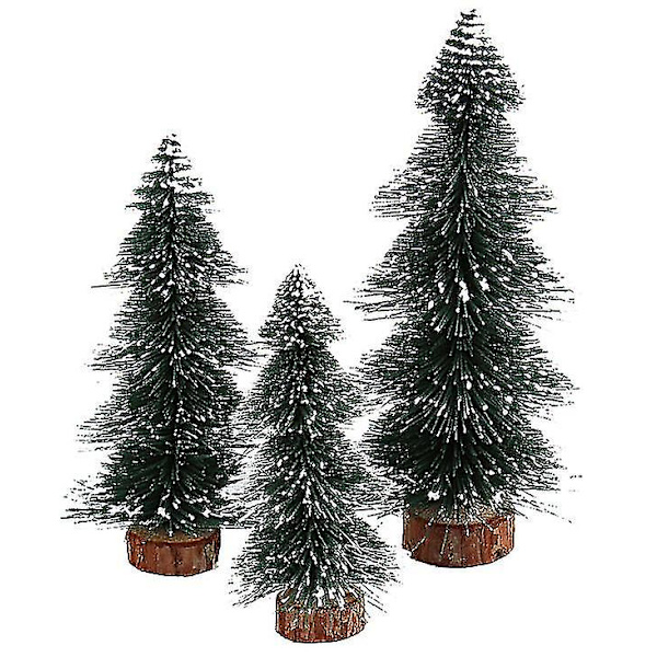 Mini Joulukuusi Keinotekoinen Lumi Huurrepuut Mänty Pöytäkoriste Joulukäsityö 20*11cm