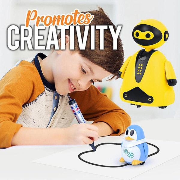 Följ vilken linje som helst Magic penna leksak Induktiv robotmodell Barn leksakspresent för barn B
