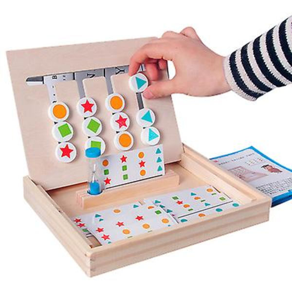 Pedagogiska Träleksaker, Pussel Färg- och Formmatchningsspel