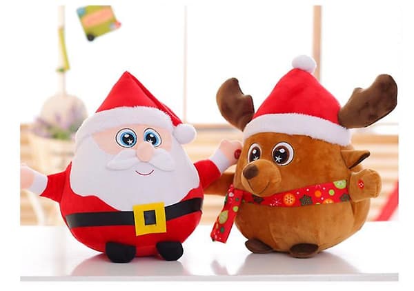 [LCS]Børn Musikalsk Lysende Julemand Elg Julepynt 20 Cm Santa
