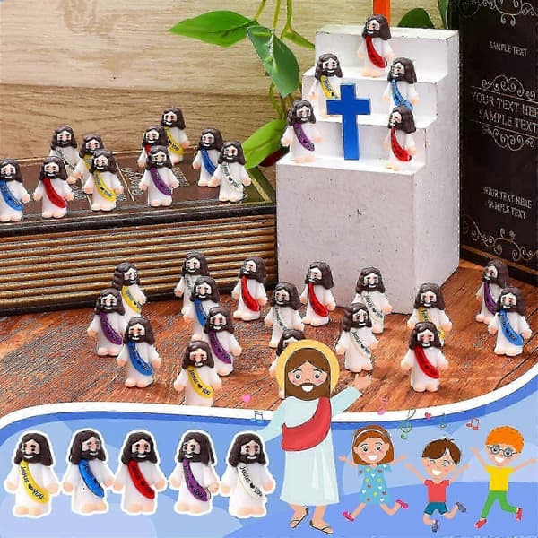 25/100 kpl Mini Jeesus Hahmot Jeesus Rakastaa Sinua Jeesus Lelut Pieni Jees 100PCS