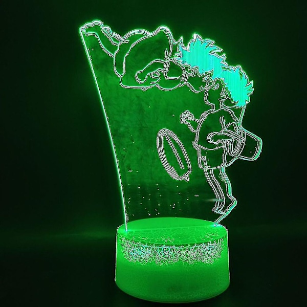 Ponyo På Klippan 3D LED Nattlampa Sovrum Bordslampa Färgskiftande