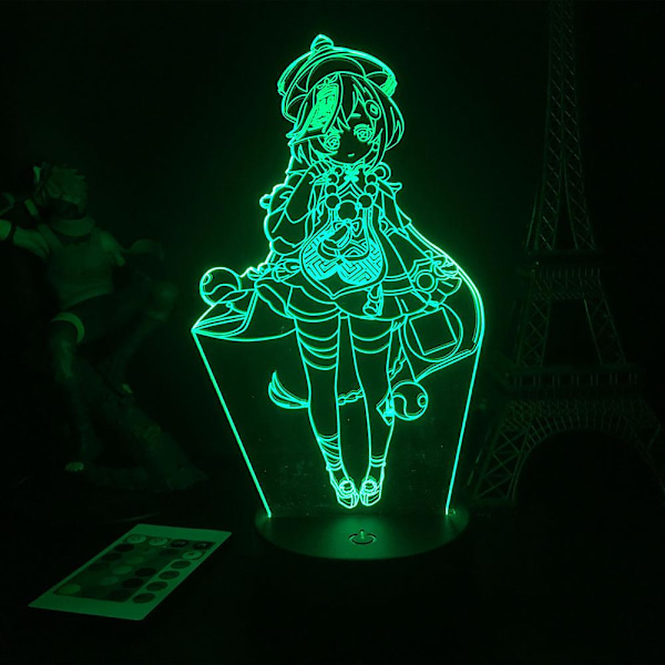 Spill Genshin Impact Qiqi 3d Led Nattlampe