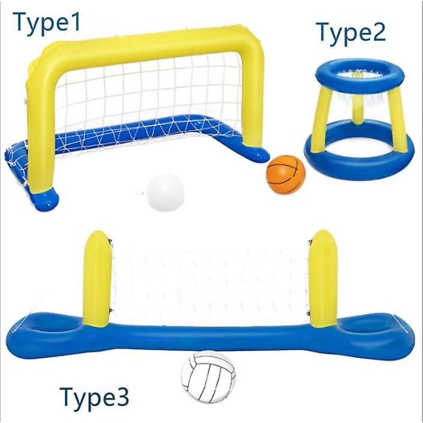 Beach Leksaker Simbassäng Uppblåsbar Volleyboll Basket Net Toy Set type2