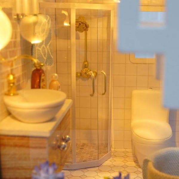 3D Trä Dockhus DIY Möbler Miniatyr Modell Julklapp