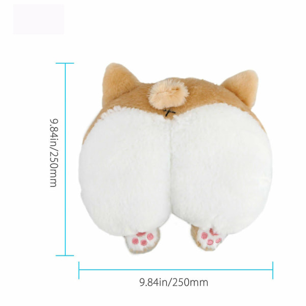 Corgi Söt Rumpa Prydnadskudde Nackstöd Kudde Djur Gosedjur