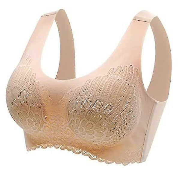 Latex Undertøy Sømløs Pustende Bøyle Vakker Rygg Sports-BH Push-up Anti-henge Aprikos L Apricot